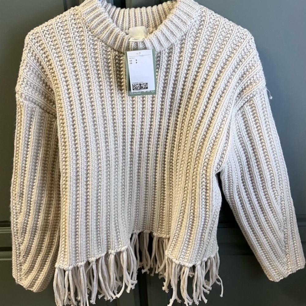 H&M fringe sweater